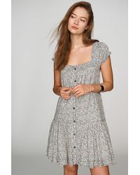 Pilcro - 100% Cotton Ruffle Mini Dress - Lyst