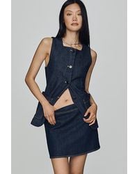 Maeve - Denim Mini Skirt - Lyst