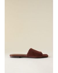 By Anthropologie - Suede Slide Sandals - Lyst