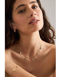 By Anthropologie - Plated Daisy Charm Necklace - Lyst