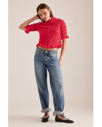 Maeve - Ruffle Button-Front Top - Lyst