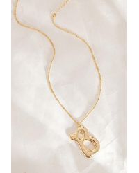 Anthropologie - Gold-plated Oversized Bubble Monogram Necklace - Lyst