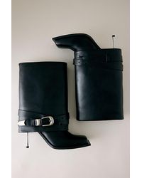Anthropologie - Jw Pei Emilia Buckle Vegan Leather Heeled Boots - Lyst
