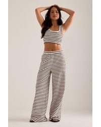 4th & Reckless - Liorra Stripe Wide-Leg Trousers - Lyst