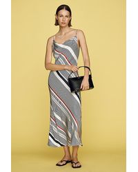 Maeve - Cowl-Neck Slip Midi Dress - Lyst