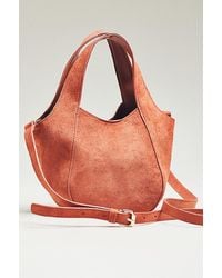By Anthropologie - The Sonia Faux-Suede Mini Slouchy Tote Bag - Lyst