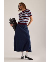 By Anthropologie - Denim Midi Bubble Skirt - Lyst