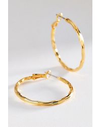 By Anthropologie - Textured Hoop Earrings - Lyst