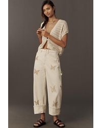 Pilcro - The Kayden Butterfly High-Rise Barrel Jeans By - Lyst