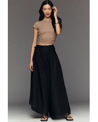 By Anthropologie - Basque-Waist Wide-Leg Trousers - Lyst