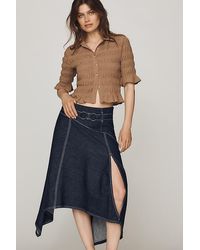 By Anthropologie - Asymmetric Denim Skirt - Lyst