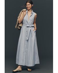 Maeve - The Mona Sleeveless Maxi Shirt Dress By - Lyst