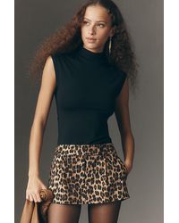 Maeve - Mock-Neck Cap-Sleeve Top - Lyst