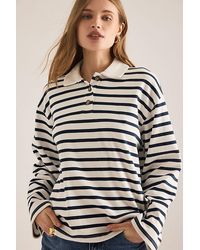 SELECTED - Wada Stripe Rugby Top - Lyst