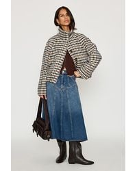By Anthropologie - Check Cropped Trench Coat - Lyst
