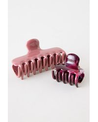 By Anthropologie - Assorted Hair Claw Clips, Set Of 2 - Lyst