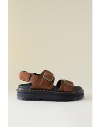 Dr. Martens - Zebzag Nubuck Platform Sandals - Lyst
