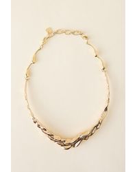 Anthropologie - Hammered Sculptural Collar Necklace - Lyst