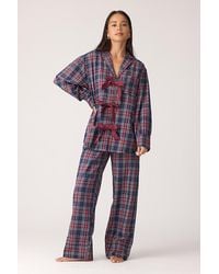 Damson Madder - Antonella Flannel Long Pyjama Set - Lyst
