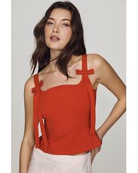 Maeve - Bow-Strap Tank Top - Lyst