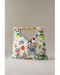 Maeve - Beaded Bamboo Tote Bag - Lyst