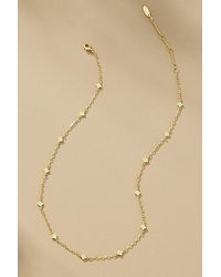 By Anthropologie - Tiny Clover Chain Necklace - Lyst