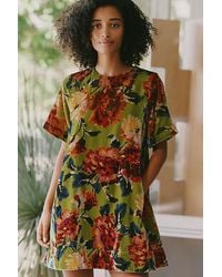Maeve - The Emmy Short-Sleeve Swing Mini Dress By Velvet Edition - Lyst