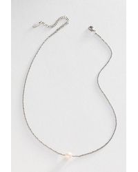 By Anthropologie - Delicate Pearl Pendant Necklace - Lyst