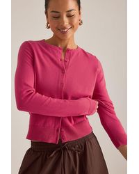 By Anthropologie - The Juliet Crew-Neck Cardigan: Cotton-Cashmere Edition - Lyst