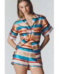 Maeve - Stripe Shorts - Lyst