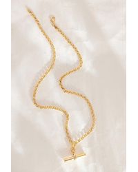 Tilly Sveaas - Gold-plated Medium T-bar Chain Necklace - Lyst