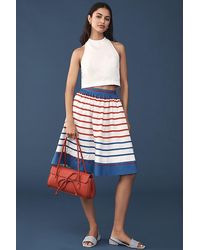 Maeve - The Jacie Poplin Printed Knee-Length Skirt By - Lyst