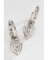 By Anthropologie - Pear Crystal Huggie Hoop Earrings - Lyst