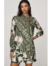 Maeve - Tie-Neck Mini Dress - Lyst