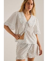 It's 9pm - Luna Ruffle Short Cotton Pyjama Set - Lyst