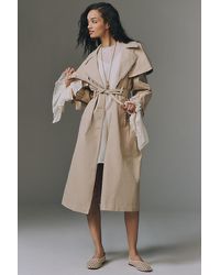 By Anthropologie - Capelet Trench Coat - Lyst