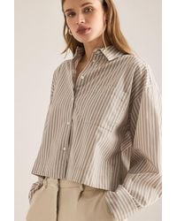 SELECTED - Astha Boxy Crop Shirt - Lyst