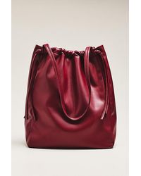Maeve - Slouchy Faux-Leather Cinched Tote Bag - Lyst