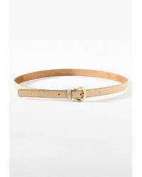By Anthropologie - Skinny Croc Embossed Belt - Lyst