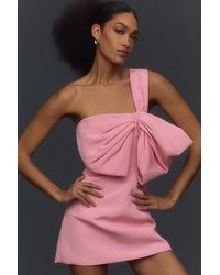 Bardot - Bella One-shoulder Bow Mini Dress - Lyst