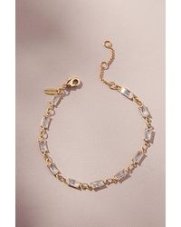 Anthropologie - Gold-plated Rectangle Chain Bracelet - Lyst