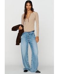 Pilcro - Long-Sleeve Ruffled Lace-Trim Top - Lyst