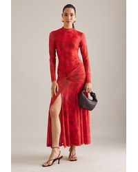 Bardot - Lea Floral Mesh Midi Dress - Lyst