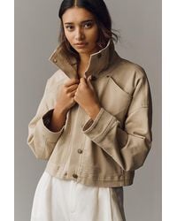 By Anthropologie - Funnel-Neck Utility Jacket - Lyst