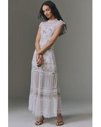 By Anthropologie - Lace Twofer Maxi Dress - Lyst