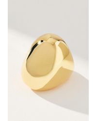 By Anthropologie - Oval Metal Cocktail Ring - Lyst
