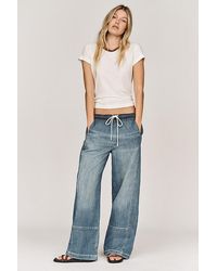 Pilcro - The Izzie Relaxed Full-Length Pull-On Barrel Jeans By - Lyst