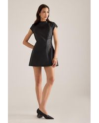 Bardot - Delphi Faux-Leather Hourglass Mini Dress - Lyst