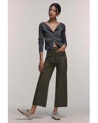 Maeve - The Colette Cropped Wide-Leg Trousers By - Lyst