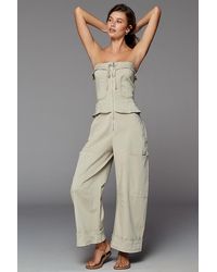 Pilcro - Tube Top Carpenter Jumpsuit - Lyst